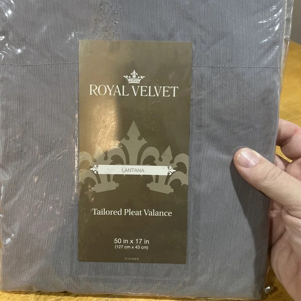 Vtg Royal Velvet Lantana Tailored Pleat Valance Zen‎ Gray 50X17